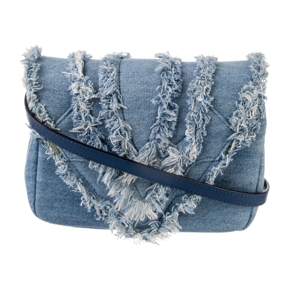 Chic Blue Denim Crossbody Bag
